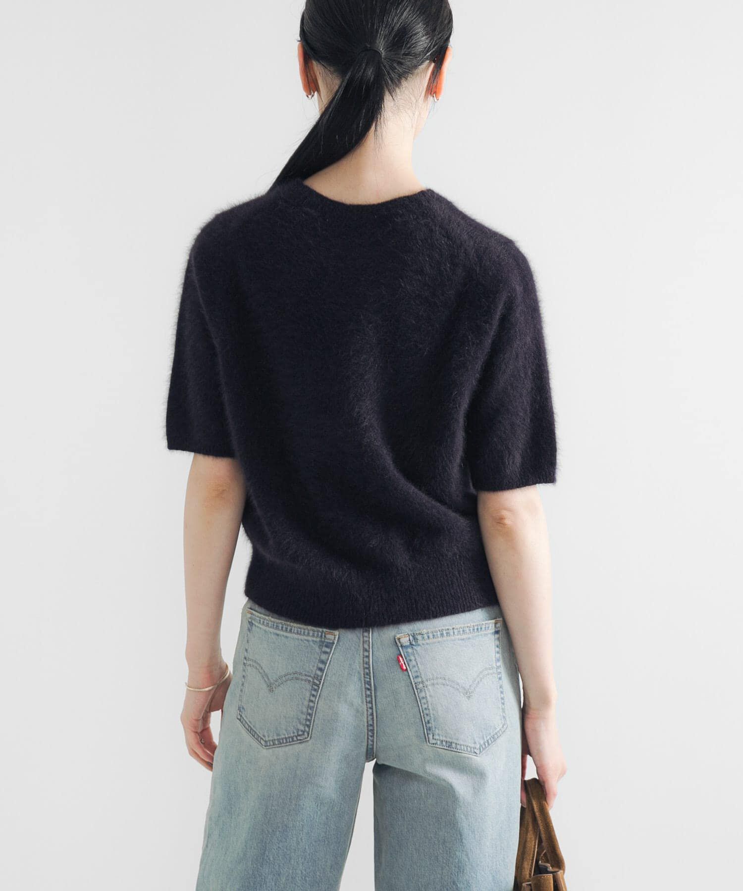 URBAN RESEARCH「FOX/CASHMEREハーフスリーブニット」|ニット・セーター|