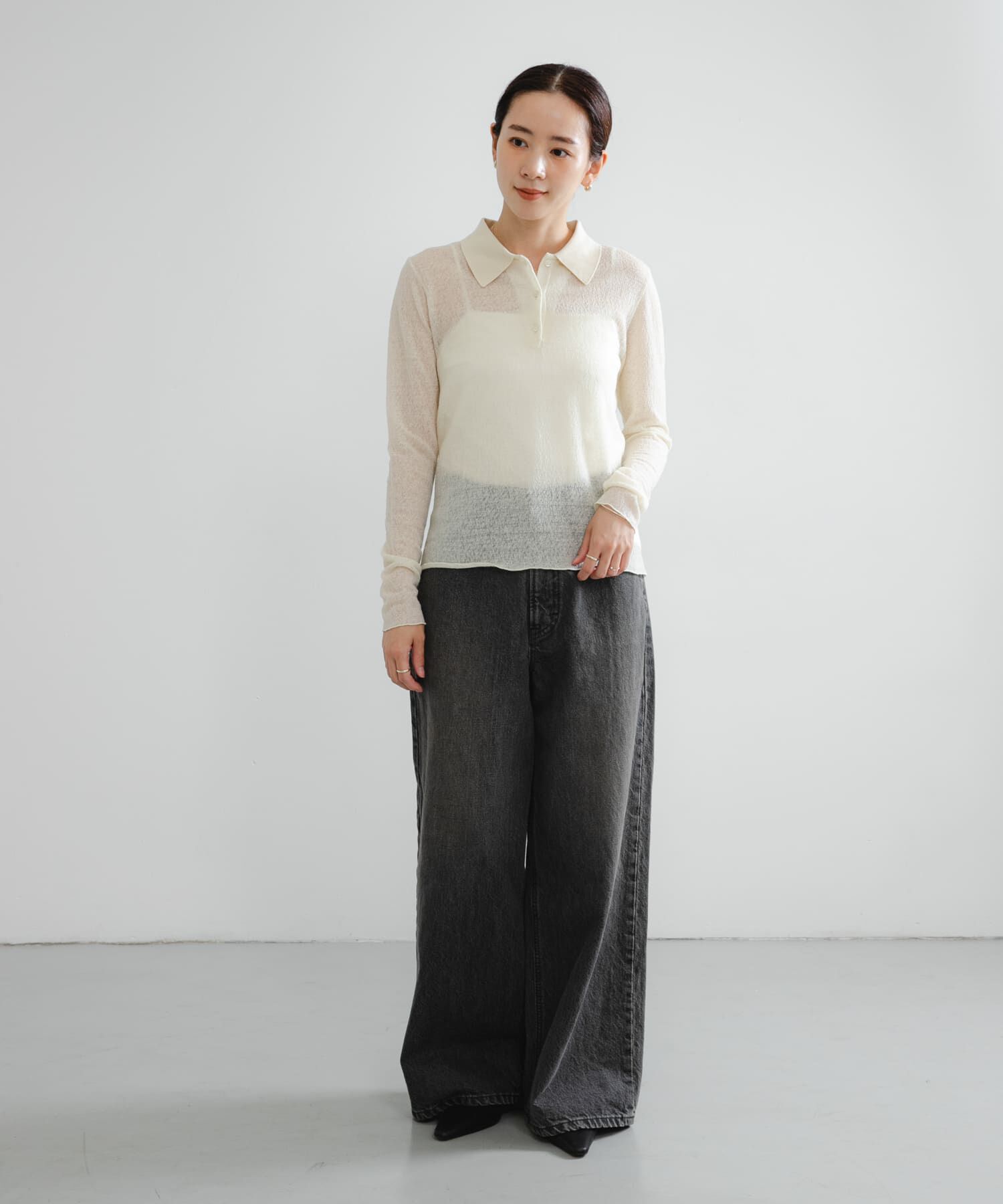 URBAN RESEARCH「ウールジャガードシャツカラートップス」|シャツ・ブラウス|