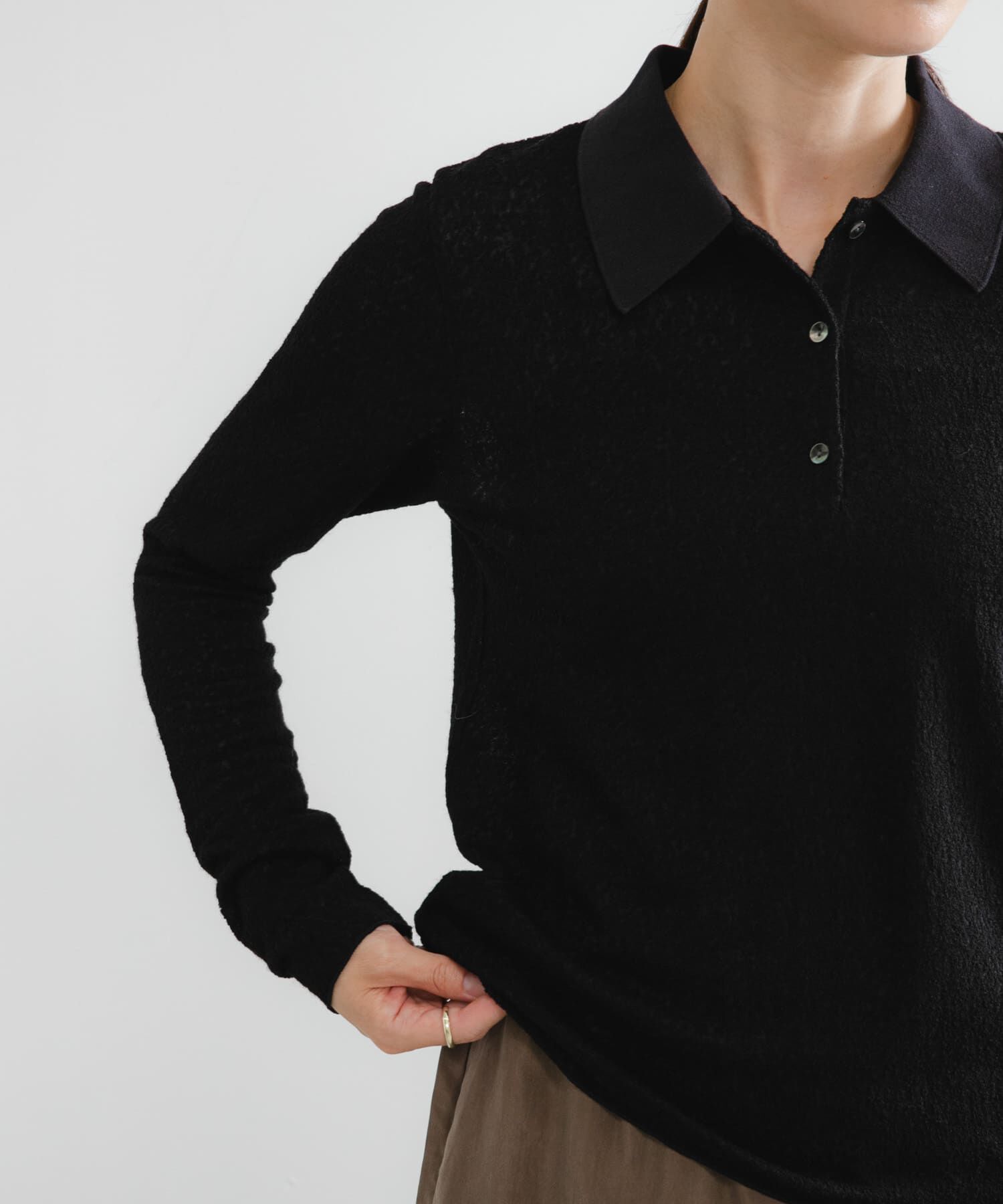 URBAN RESEARCH「ウールジャガードシャツカラートップス」|シャツ・ブラウス|