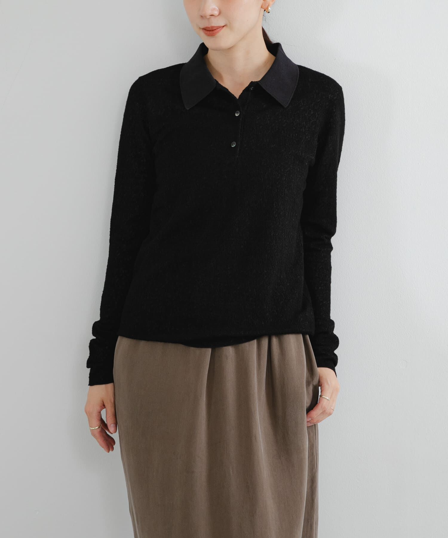 URBAN RESEARCH「ウールジャガードシャツカラートップス」|シャツ・ブラウス|