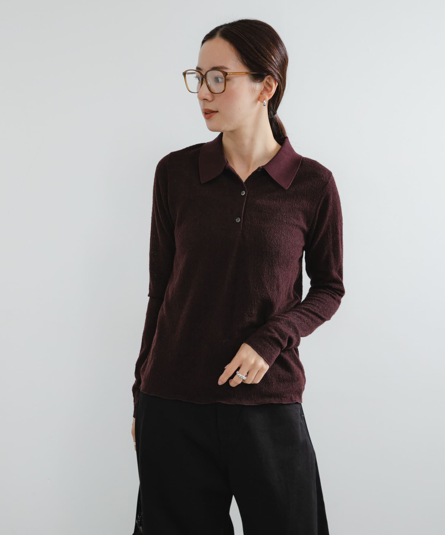 URBAN RESEARCH「ウールジャガードシャツカラートップス」|シャツ・ブラウス|