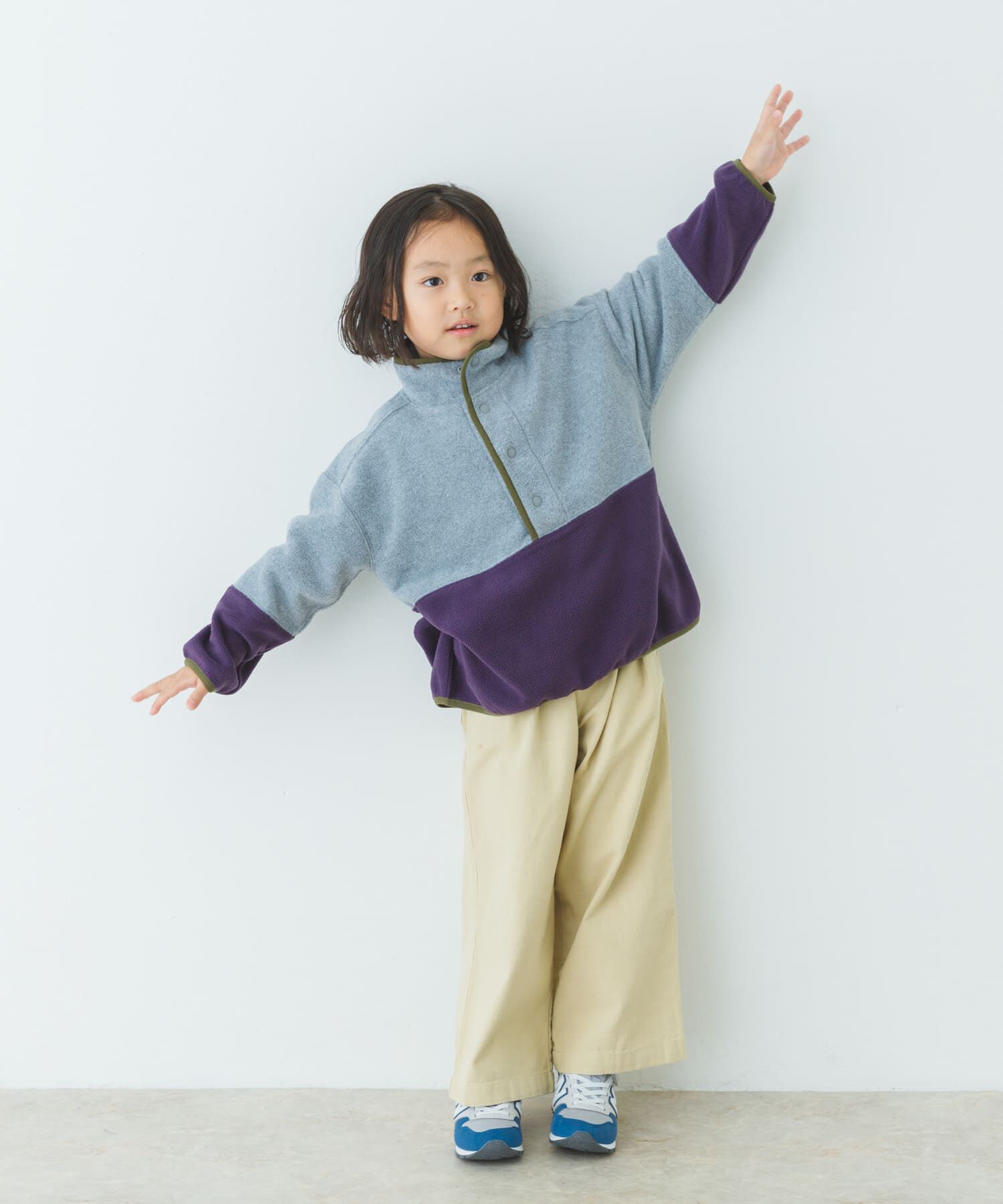 URBAN RESEARCH DOORS「フリースバイカラープルオーバー(KIDS)」|その他|グレー系その他