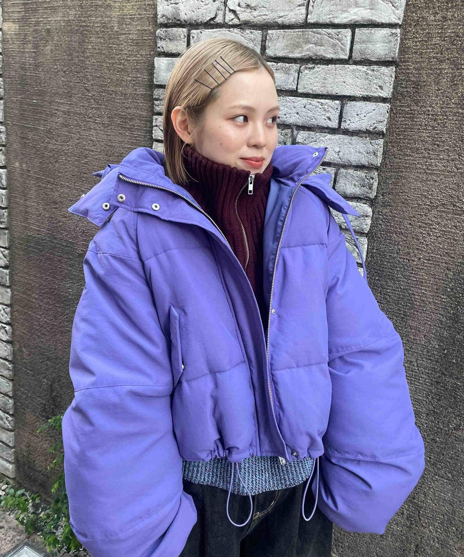  「ショート中綿フードジャケット」|ダウン|