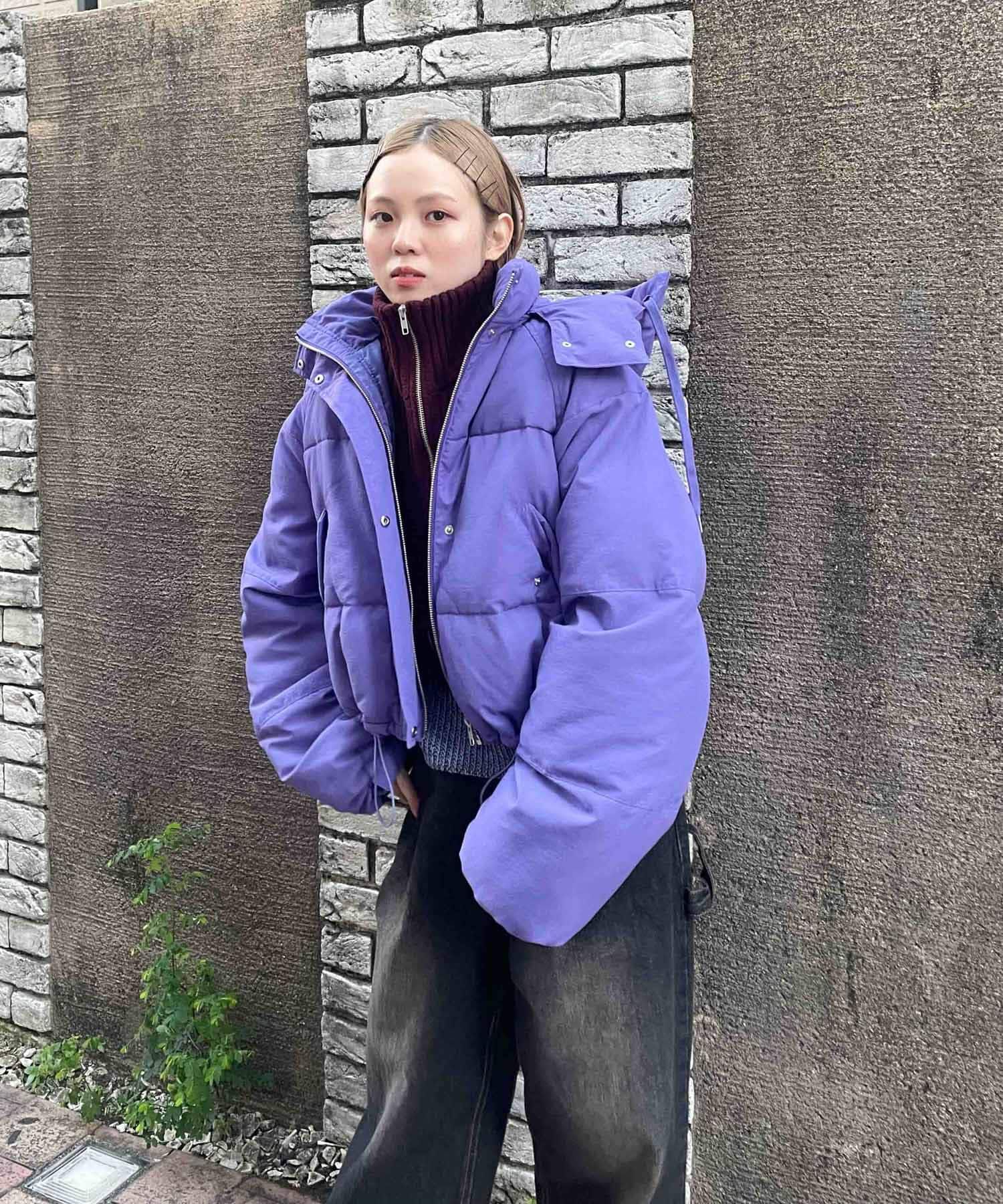  「ショート中綿フードジャケット」|ダウン|