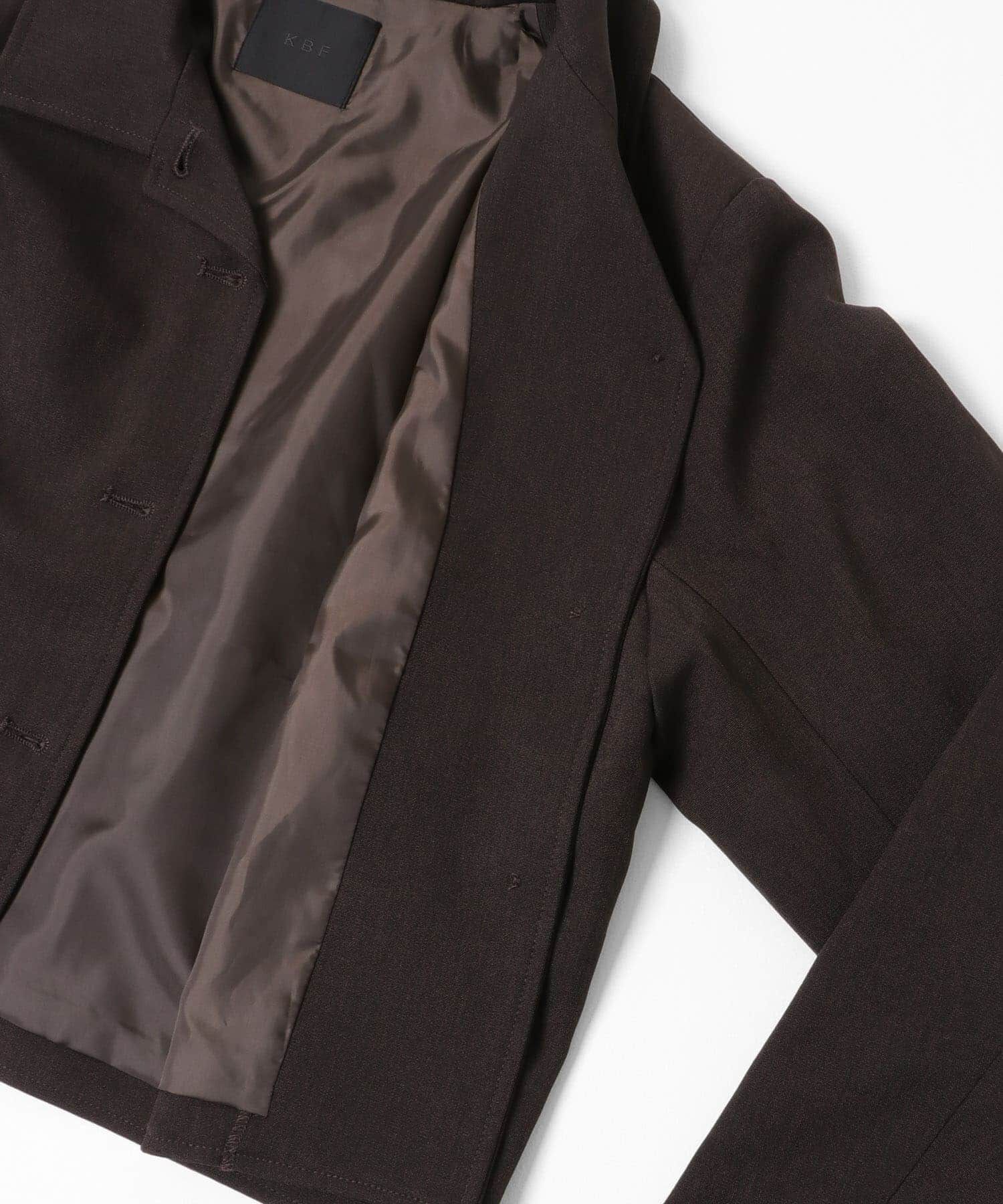  「コンパクトBOXジャケット」|ノーカラーコート|