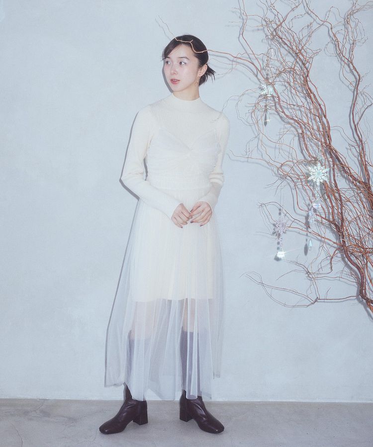 earth music&ecology「ニットミニワンピース」|ワンピース|