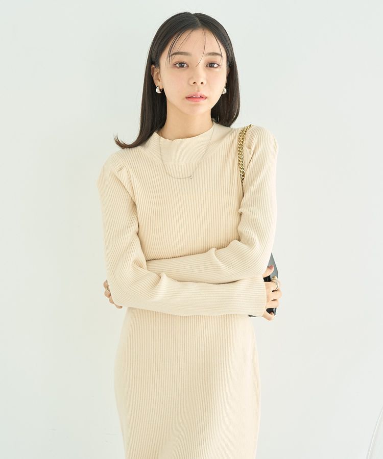 earth music&ecology「ニットミニワンピース」|ワンピース|