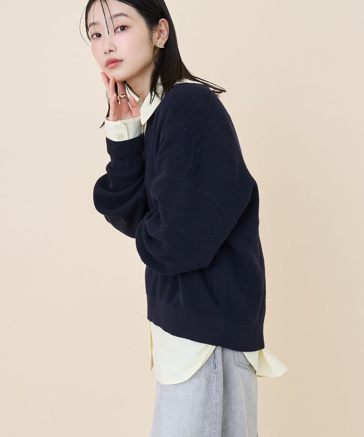 AMERICAN HOLIC「ワッフルライクニットプルオーバー」|ニット・セーター|