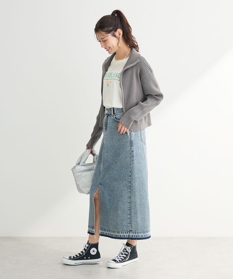 armonia「配色リブZipニットカーディガン」|カーディガン|