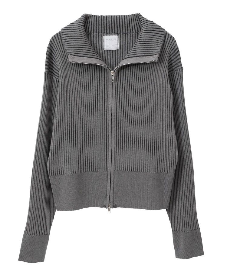 armonia「配色リブZipニットカーディガン」|カーディガン|