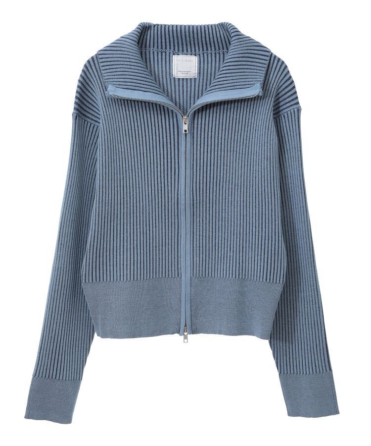 armonia「配色リブZipニットカーディガン」|カーディガン|