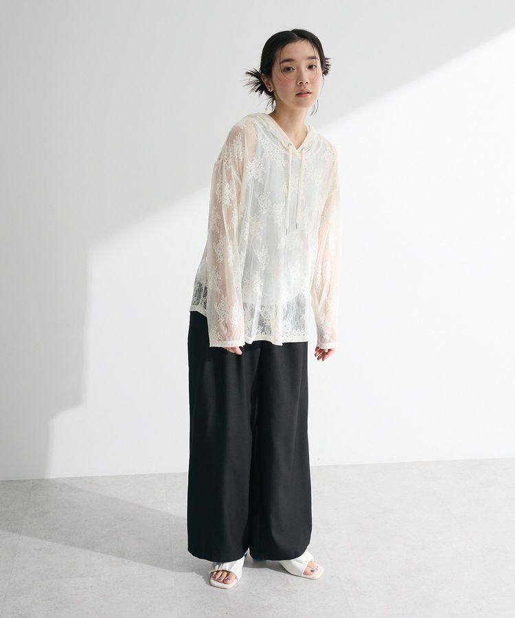 Green Parks「・SUGAR SPOON シアーレースフーディー」|スウェット・ジャージ|