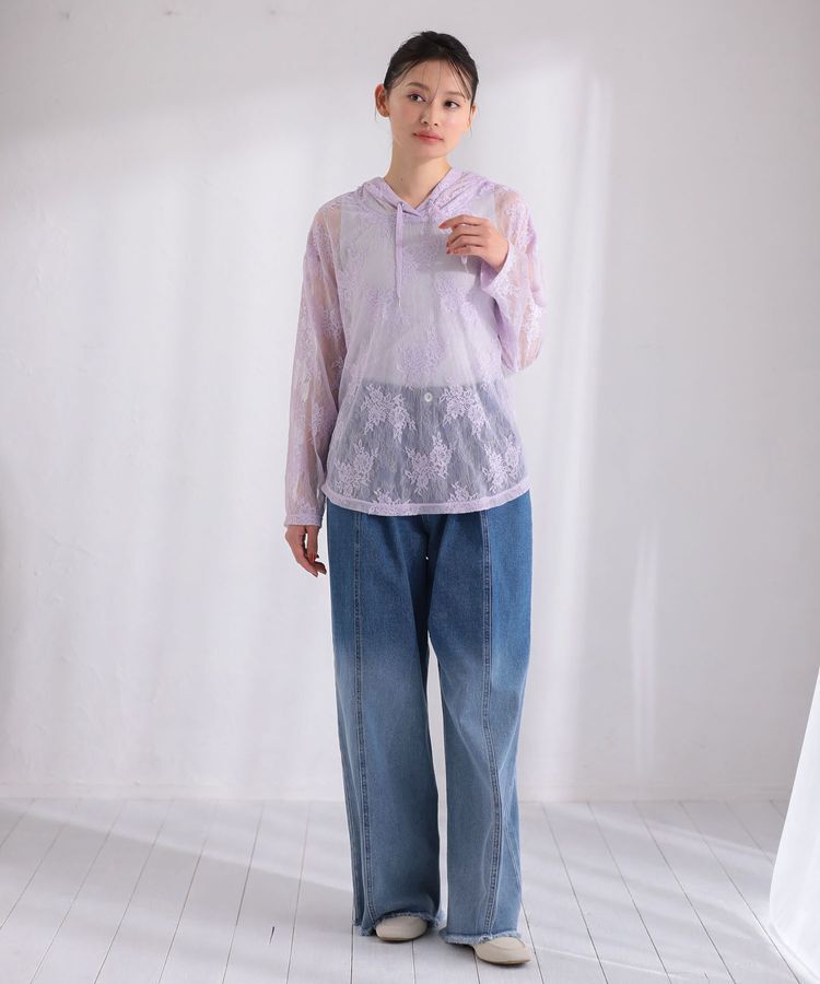 Green Parks「・SUGAR SPOON シアーレースフーディー」|スウェット・ジャージ|