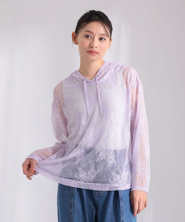 Green Parks「・SUGAR SPOON シアーレースフーディー」|スウェット・ジャージ|