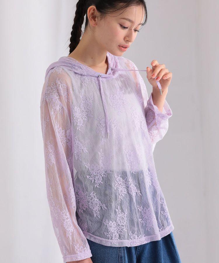 Green Parks「・SUGAR SPOON シアーレースフーディー」|スウェット・ジャージ|