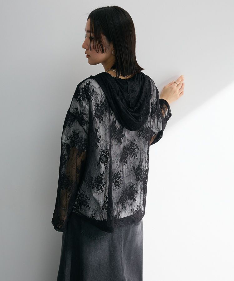 Green Parks「・SUGAR SPOON シアーレースフーディー」|スウェット・ジャージ|