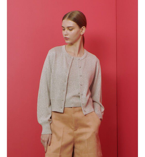 LOULOU WILLOUGHBY「【LOULOU WILLOUGHBY】ラメメランジェカーディガン」|カーディガン|