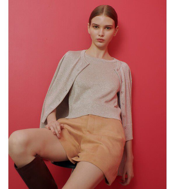 LOULOU WILLOUGHBY「【LOULOU WILLOUGHBY】ラメメランジェカーディガン」|カーディガン|