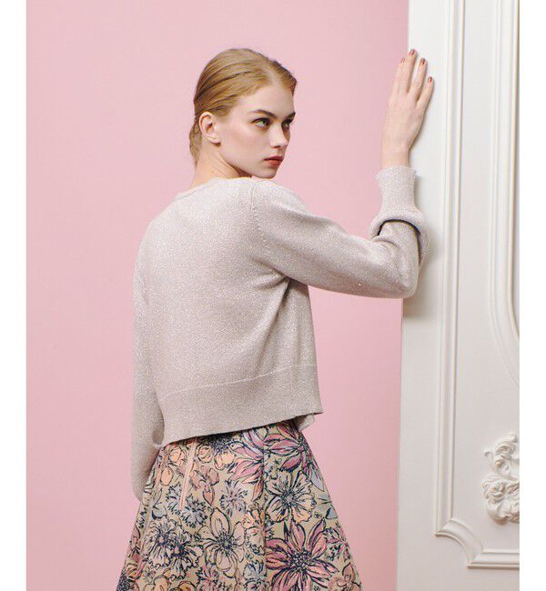 LOULOU WILLOUGHBY「【LOULOU WILLOUGHBY】ラメメランジェカーディガン」|カーディガン|