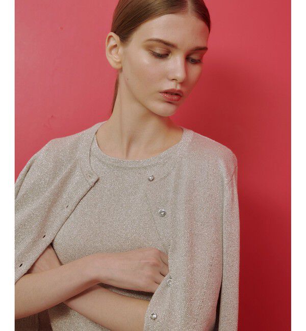 LOULOU WILLOUGHBY「【LOULOU WILLOUGHBY】ラメメランジェカーディガン」|カーディガン|