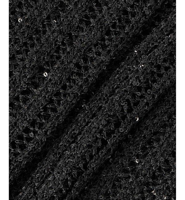 allureville「スパンコールメッシュプルオーバー」|ニット・セーター|