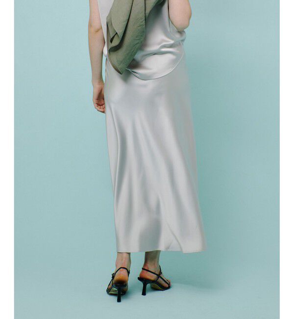 allureville「サテンバイヤスナロースカート」|スカート|