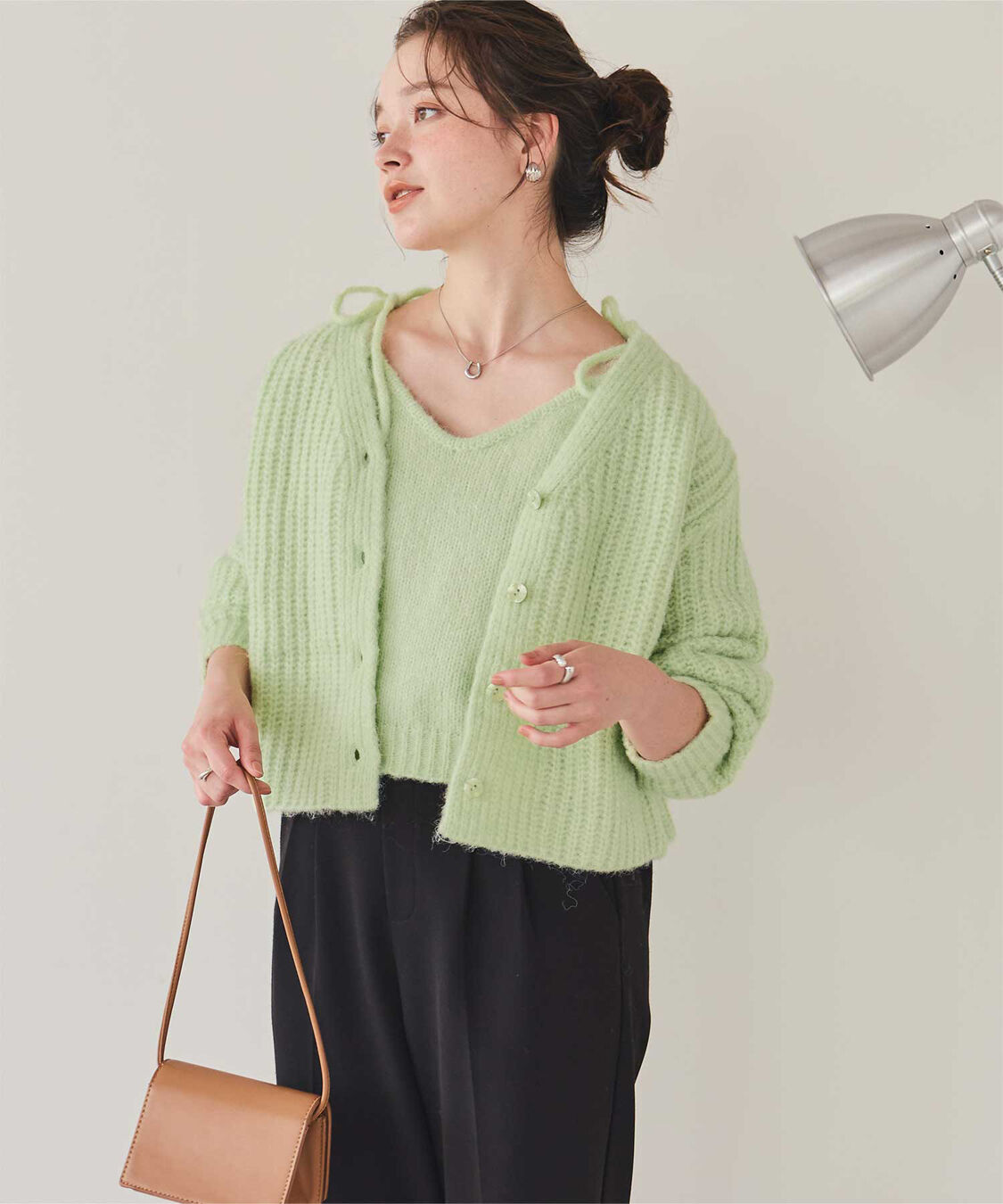 titivate「Vネックショートニットカーディガン」|カーディガン|