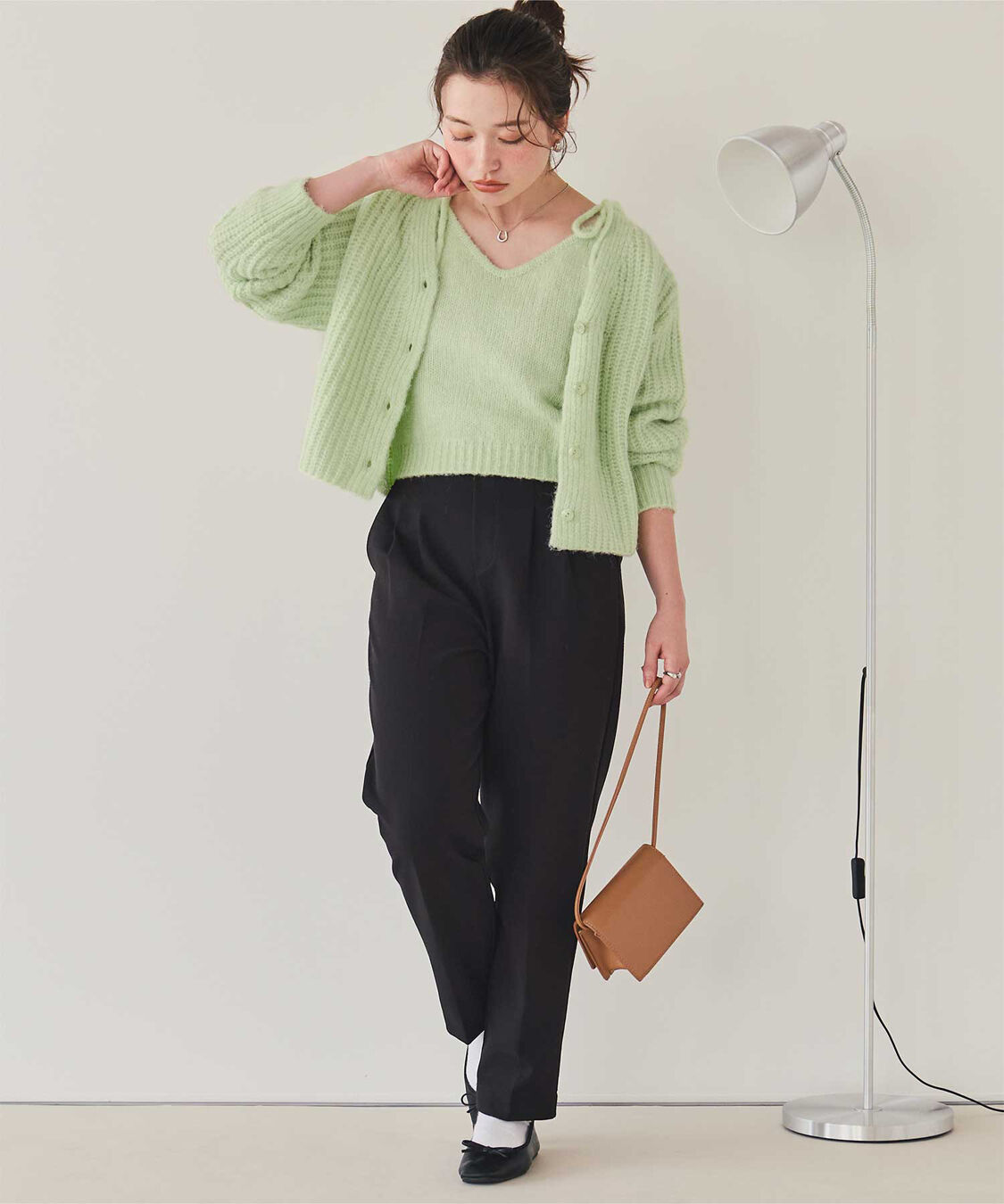 titivate「リボンデザインニットキャミソール」|ニット・セーター|