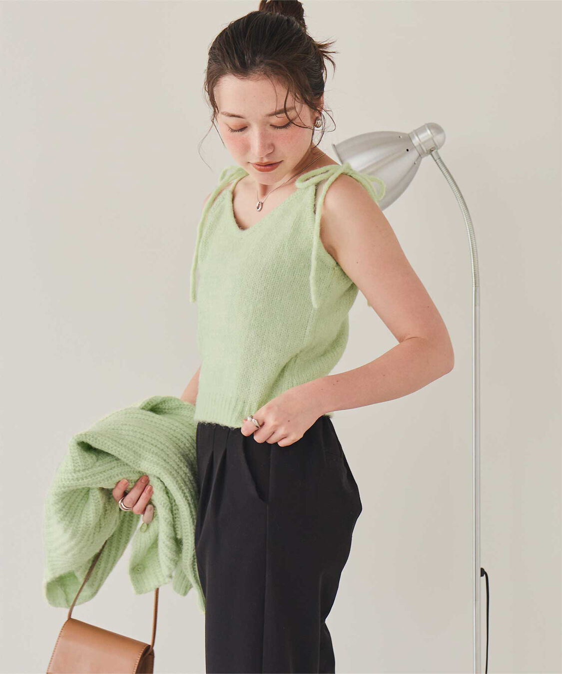 titivate「リボンデザインニットキャミソール」|ニット・セーター|