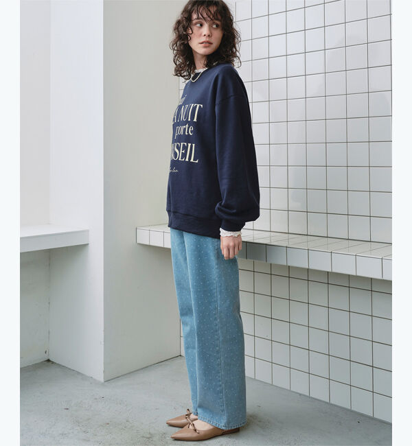 titivate「クルーネックルーズスウェットプルオーバー」|スウェット・ジャージ|