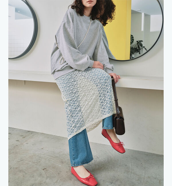 titivate「クルーネックルーズスウェットプルオーバー」|スウェット・ジャージ|