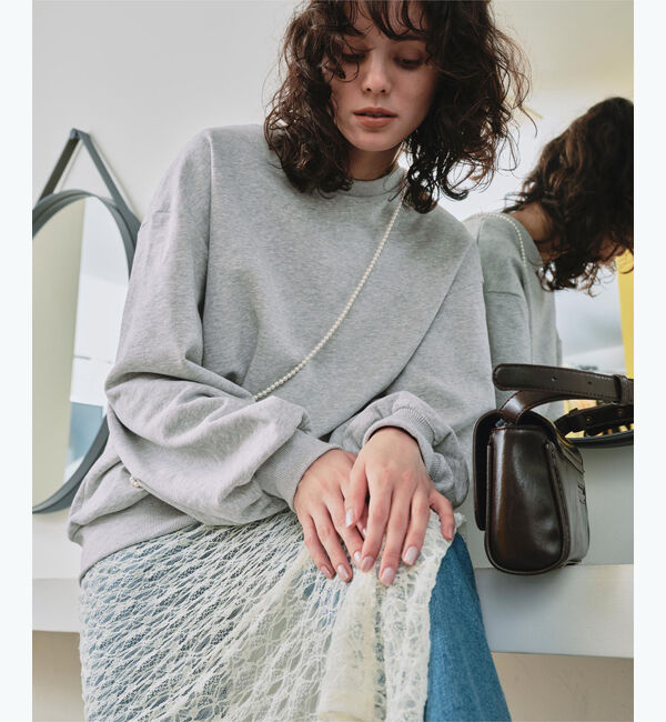 titivate「クルーネックルーズスウェットプルオーバー」|スウェット・ジャージ|