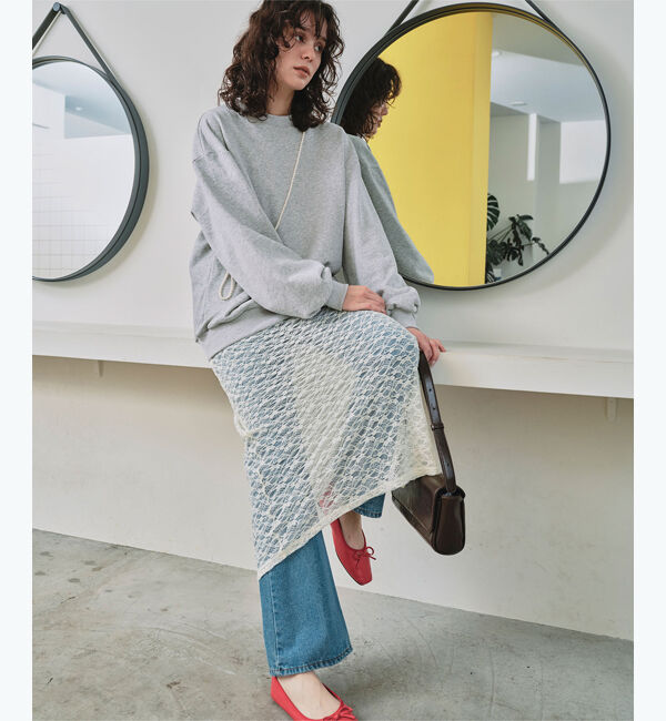 titivate「クルーネックルーズスウェットプルオーバー」|スウェット・ジャージ|