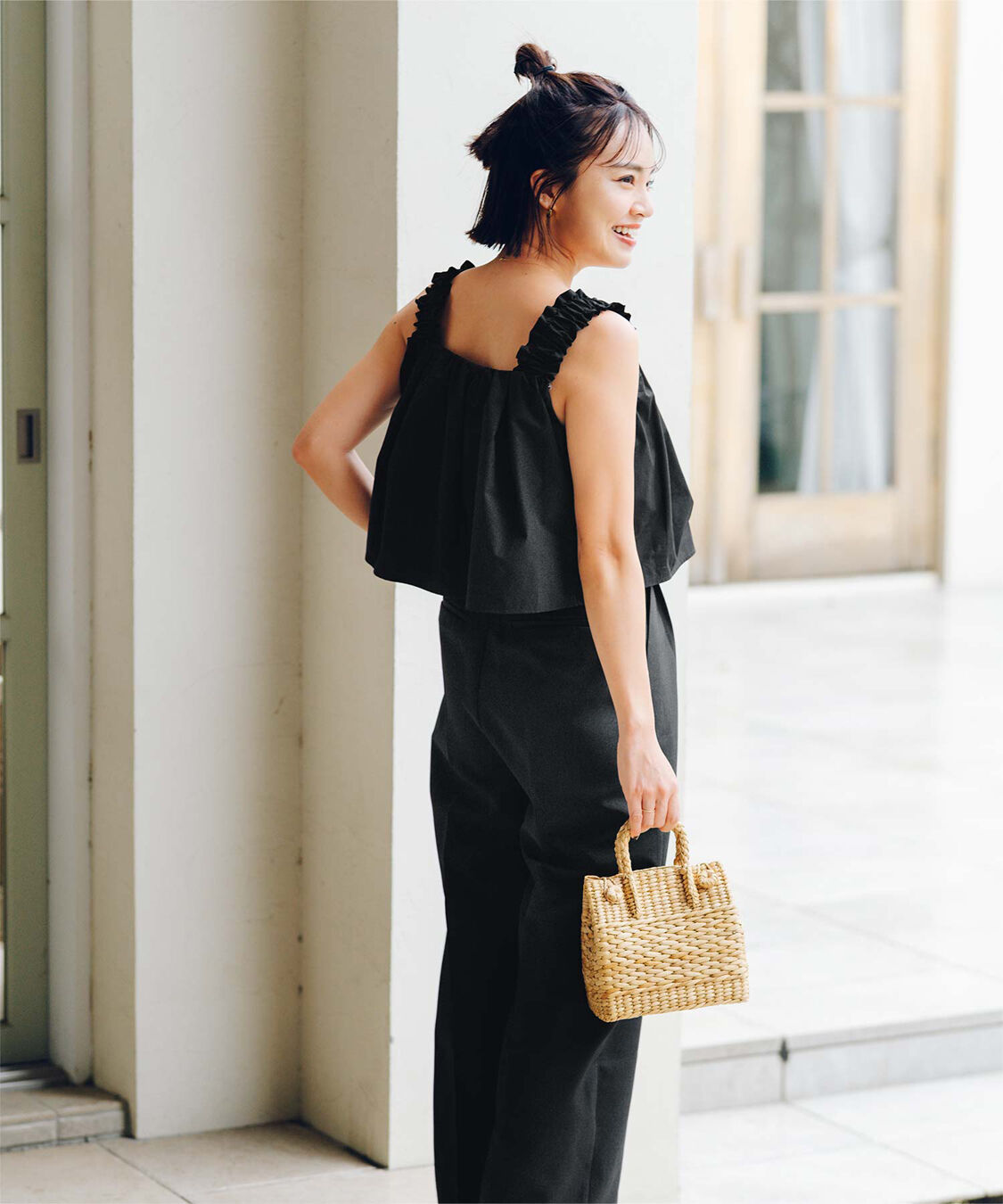 ur's「【春名亜美さんコラボアイテム】2wayフリルショルダートップス」|シャツ・ブラウス|