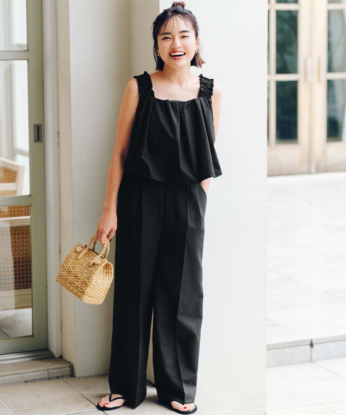 ur's「【春名亜美さんコラボアイテム】2wayフリルショルダートップス」|シャツ・ブラウス|