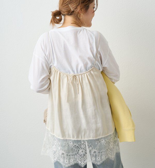  「【＠noricorico102考案】サテン&times;レース レイヤードキャミソール」|プルオーバー|