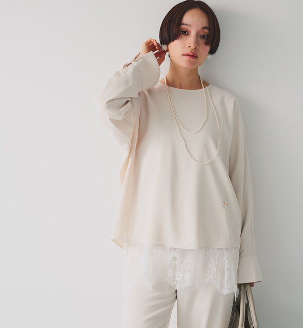  「【＠noricorico102考案】サテン&times;レース レイヤードキャミソール」|プルオーバー|