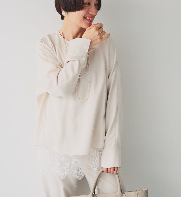  「【＠noricorico102考案】サテン&times;レース レイヤードキャミソール」|プルオーバー|