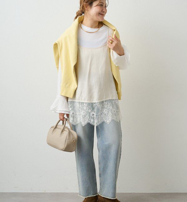  「【＠noricorico102考案】サテン&times;レース レイヤードキャミソール」|プルオーバー|