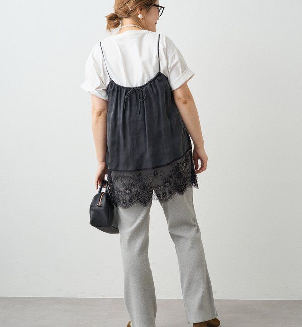  「【＠noricorico102考案】サテン&times;レース レイヤードキャミソール」|プルオーバー|