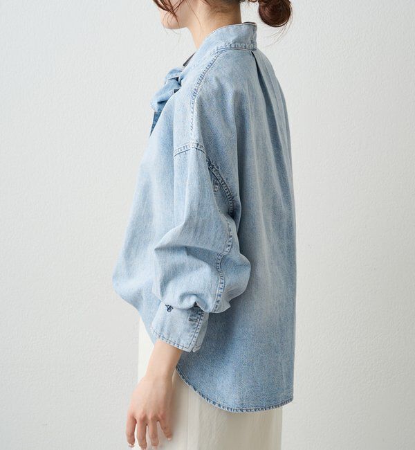  「デニムリボンタイブラウス」|プルオーバー|