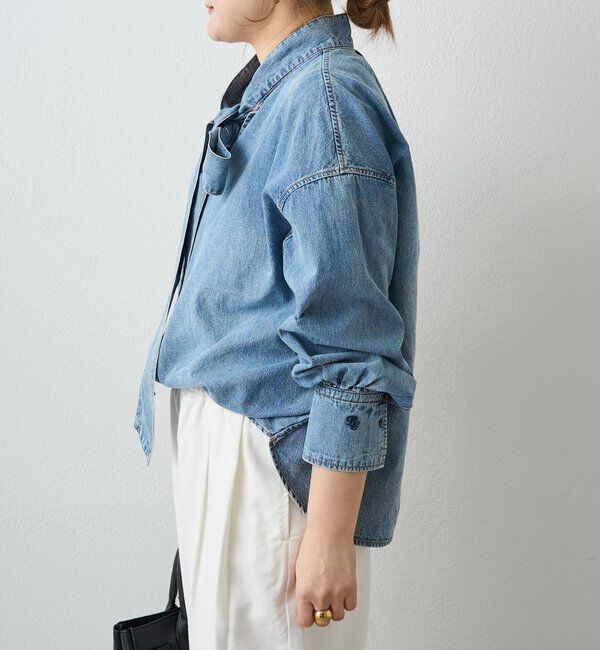  「デニムリボンタイブラウス」|プルオーバー|