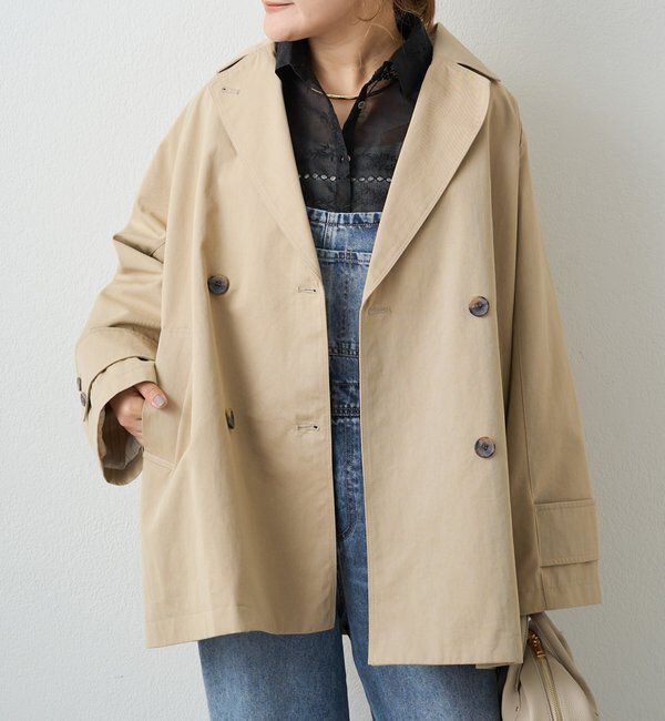  「リラックスミドル丈トレンチコート」|その他|