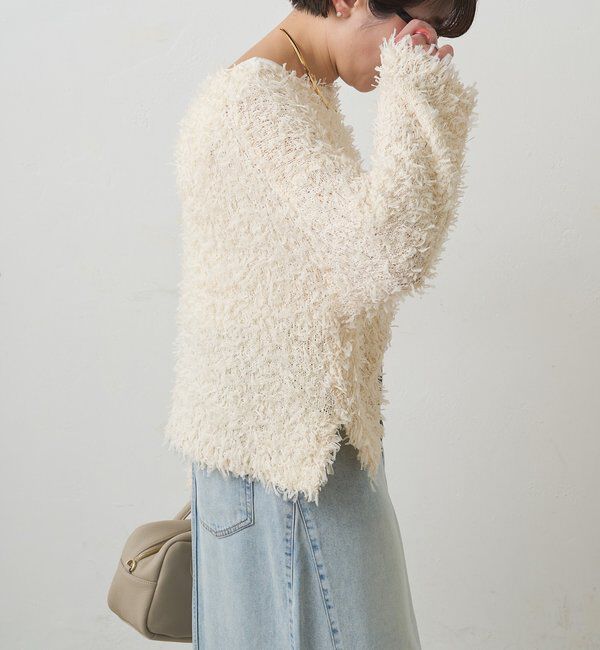  「リボンヤーンニットプルオーバー」|キャミソール|