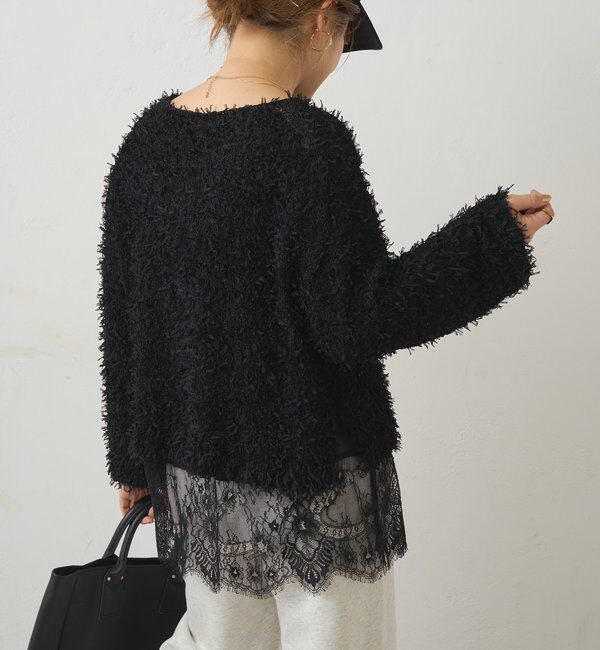  「リボンヤーンニットプルオーバー」|キャミソール|