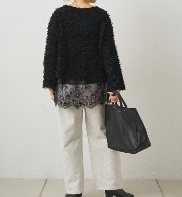  「リボンヤーンニットプルオーバー」|キャミソール|