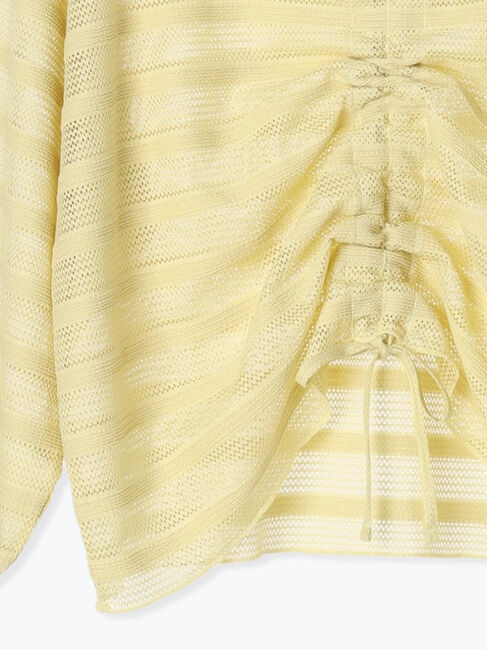 Te chichi TERRASSE「メッシュボーダーシャーリングトップス」|その他|