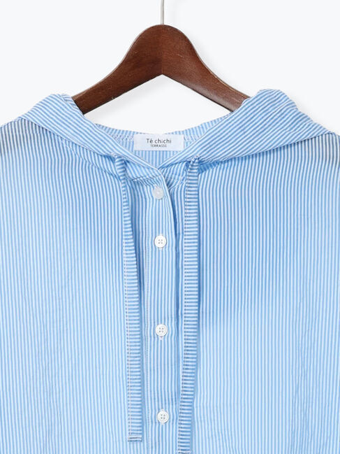 Te chichi TERRASSE「シアーストライプシャツフーディ」|シャツ・ブラウス|