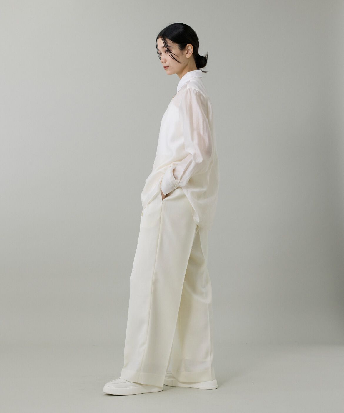 INED「ライトカルゼ ツータックワイドパンツ」|その他|