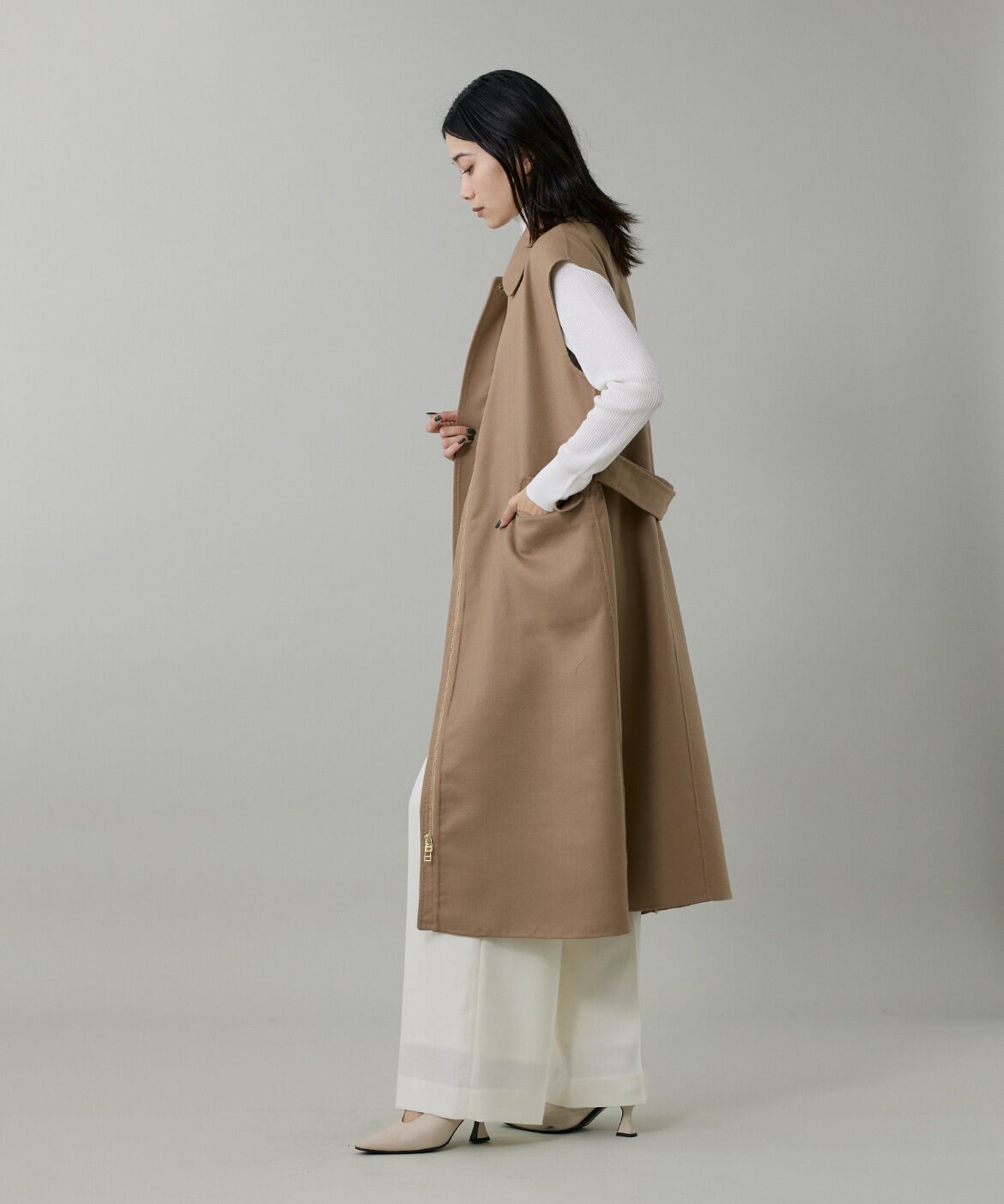 INED「ライトカルゼ ツータックワイドパンツ」|その他|